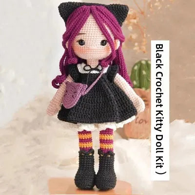Adorable Unicorn Girl DIY Crochet Kit Katie Doll Material Bundle Magic Yarn Ball Cute Decoration Handcrafted Cotton Wool