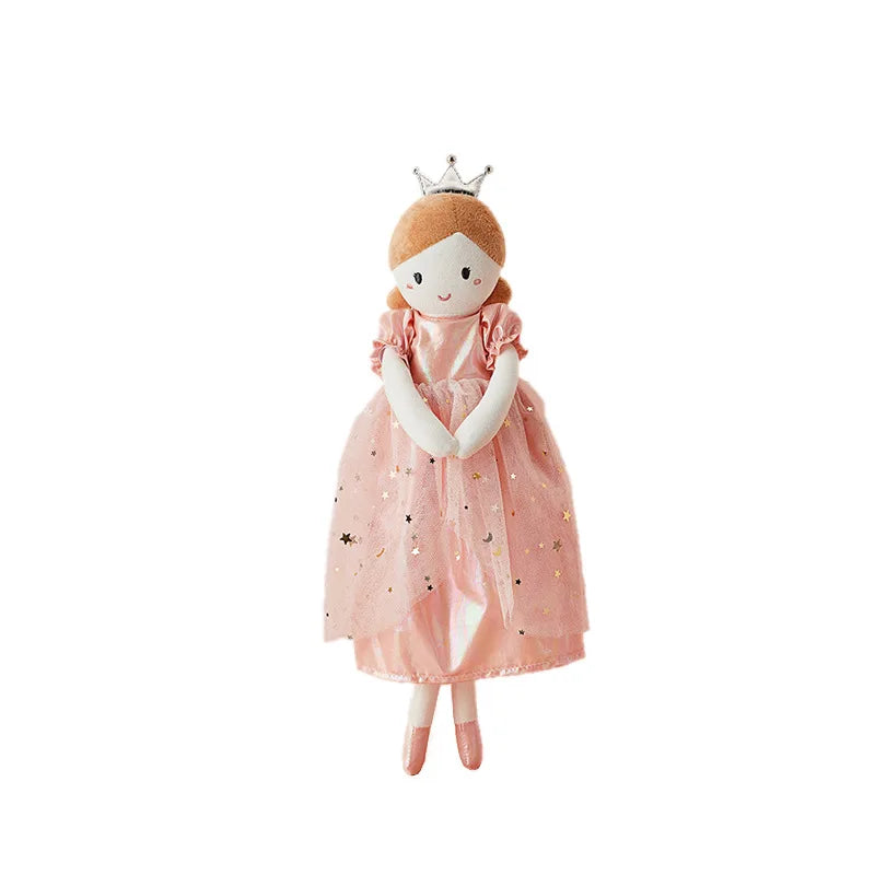 35cm Girl Princess Cloth Toys with Lovely Dress Birthday Gifts for Girls Soft Cuddly Toy Handmade Rag Doll