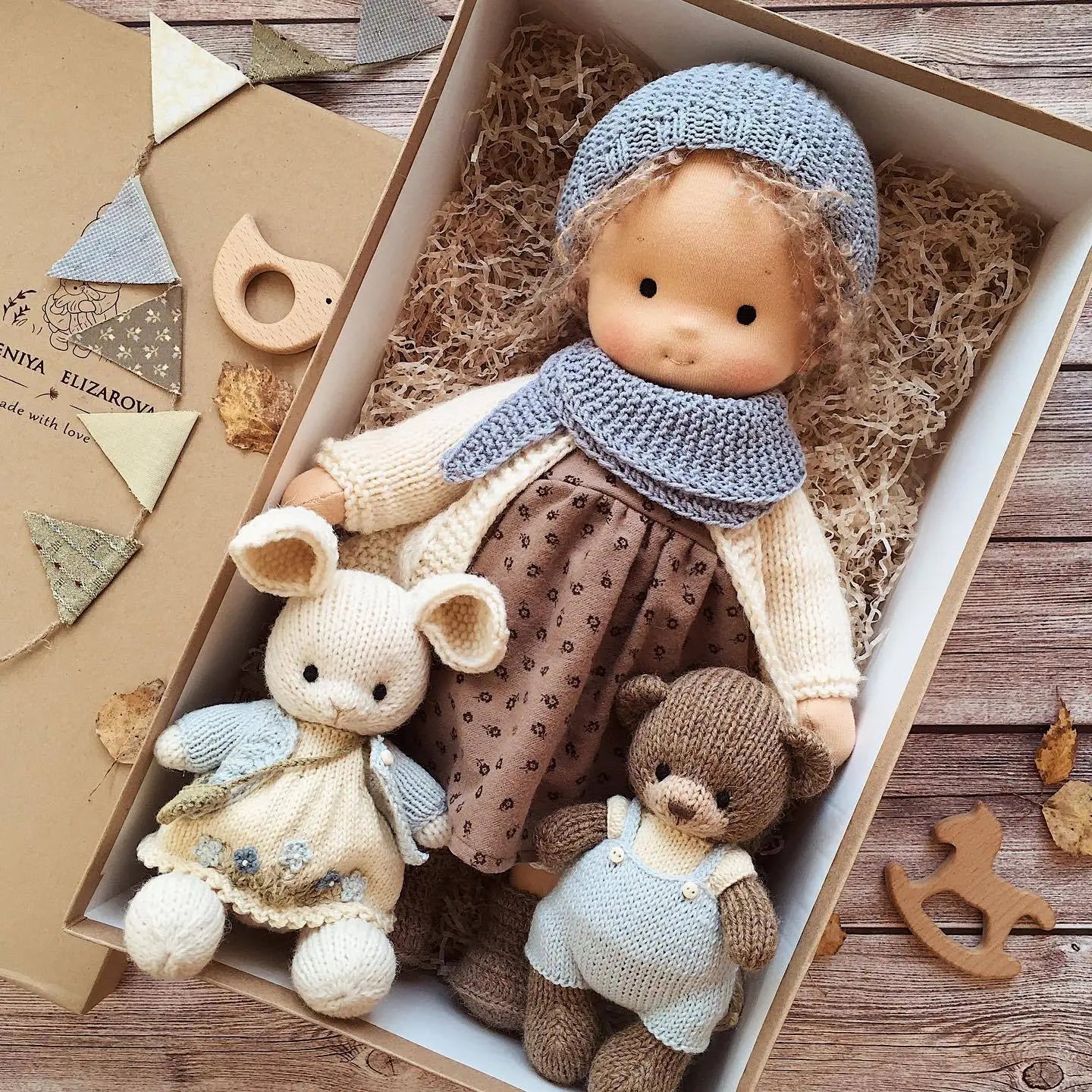 Best Children Birthday Gifts Multiple styles Clothes doll clothes Handmade Waldorf Doll Mini Cute Plush DollClothes Accessories