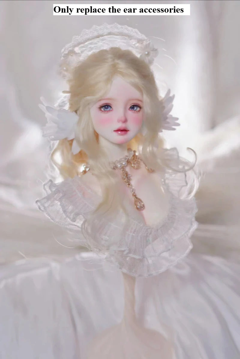 Handmade 1/3-1/6 Mohair Doll Wigs Dollhouse Vintage Curly/Ombre Bangs/Semi-Updo Luxury Photoshoot Ready BJD Accessories