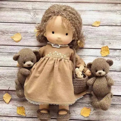 30cm New Waldorf Handmade Cotton Stuffed Plush Doll Cute Anime Collection Model Room Decoration Festival Gift Children Toys