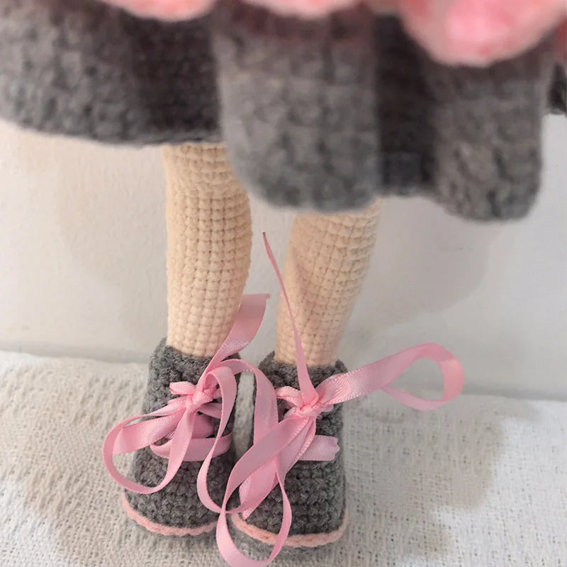 Handmade Knitting Doll Crochet Rosalin Doll Crochet Dolls For Home Accessories Craft Toy Ornaments Birthday Gift