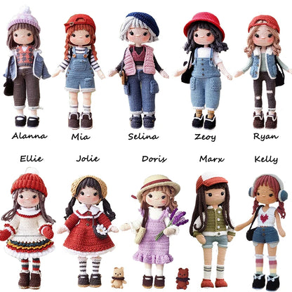 Crochet Girls Amigurumi Crochet Doll Hook Material Set Knitting Yarn For Home Accessories Pattern Craft Art Handmade Ornaments