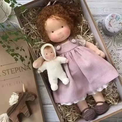 New Handmade Cotton Waldorf Doll Artist Mini Dress-Up Doll Replacement Diy Gift Box Packaging Vinyl Doll Children'S Toy Gift