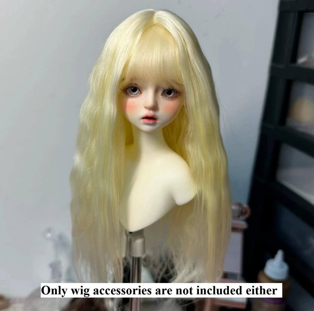 Handmade 1/3-1/6 Mohair Doll Wigs Dollhouse Vintage Curly/Ombre Bangs/Semi-Updo Luxury Photoshoot Ready BJD Accessories