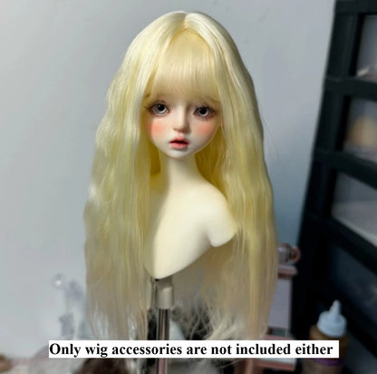 Handmade 1/3-1/6 Mohair Doll Wigs Dollhouse Vintage Curly/Ombre Bangs/Semi-Updo Luxury Photoshoot Ready BJD Accessories