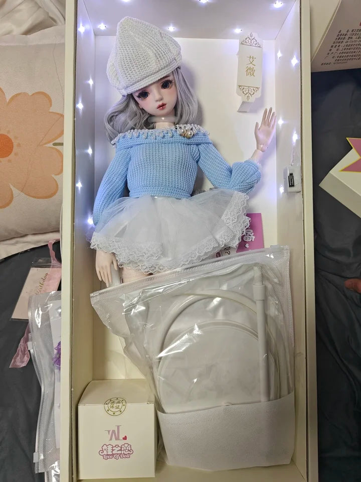 1/3 Scale 60cm BJD Doll Pink Sweet Daily Casua DIY Parts 36 Movable Joints Custom Hand-Painted Makeup Handmade Collectible Dolls