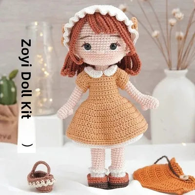 Adorable Unicorn Girl DIY Crochet Kit Katie Doll Material Bundle Magic Yarn Ball Cute Decoration Handcrafted Cotton Wool