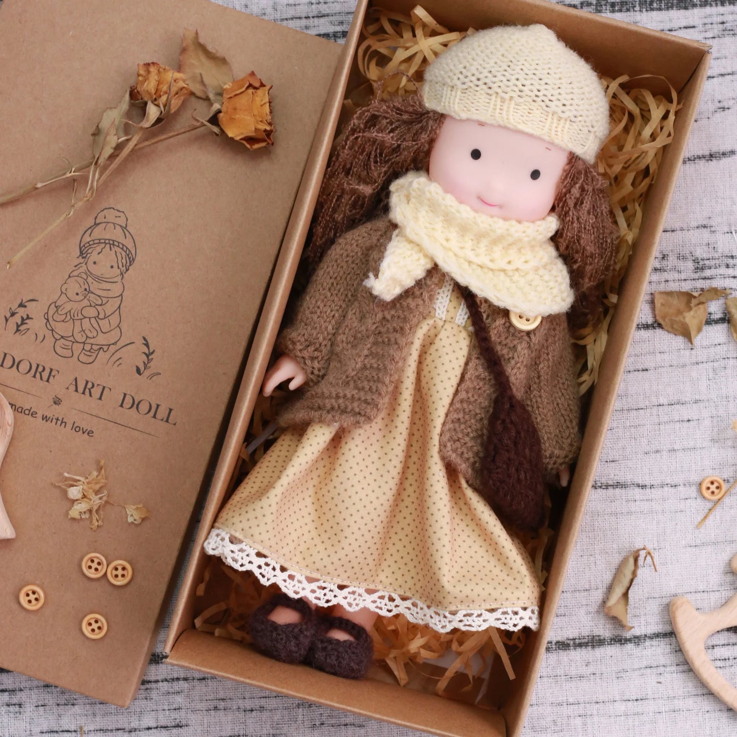 Best Children Birthday Gifts Multiple styles Clothes doll clothes Handmade Waldorf Doll Mini Cute Plush DollClothes Accessories