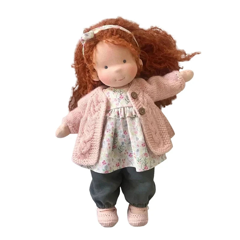 Waldorf Doll Handmade Mini Dress Up Dolls Mini Cute Native Enamel Doll Kawaii Soft Stuffed Plush Toys Girl Kids Birthday Gift