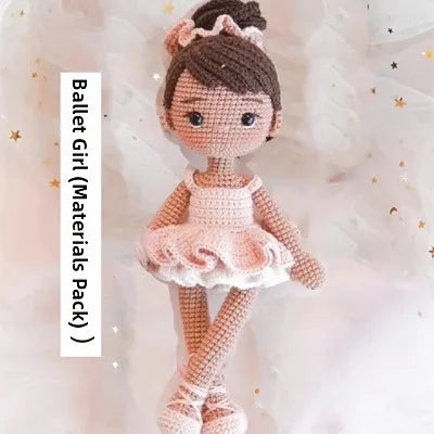 Adorable Unicorn Girl DIY Crochet Kit Katie Doll Material Bundle Magic Yarn Ball Cute Decoration Handcrafted Cotton Wool