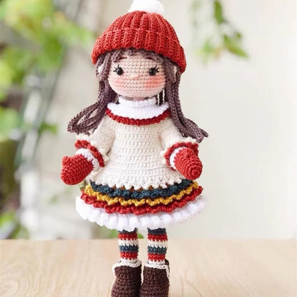 Crochet Girls Amigurumi Crochet Doll Hook Material Set Knitting Yarn For Home Accessories Pattern Craft Art Handmade Ornaments