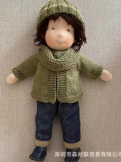 New Waldorf Dolls And Clothes Handmade Cute Mini Gifts For Boys Knitted Sweaters Interchangeable Clothes Toys Birthday Gifts