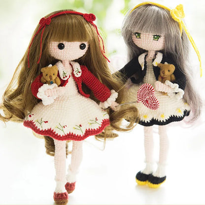 Susan's Family  Crochet Dolls MORA MOMO DIY Material Package Crochet Wool Doll Knitting Kit Handmade Gift