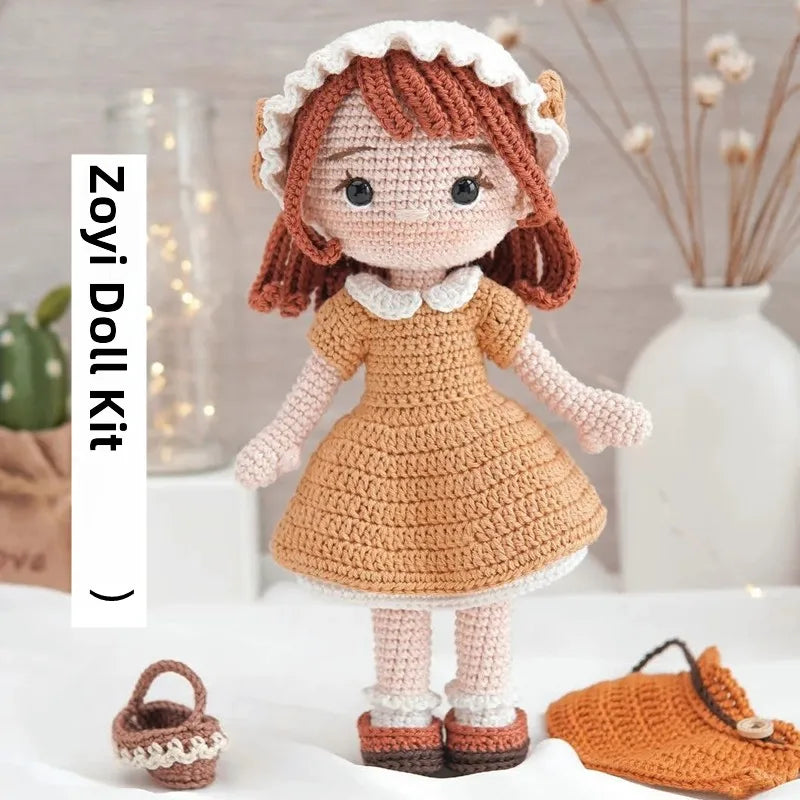 Adorable Unicorn Girl DIY Crochet Kit Katie Doll Material Bundle Magic Yarn Ball Cute Decoration Handcrafted Cotton Wool