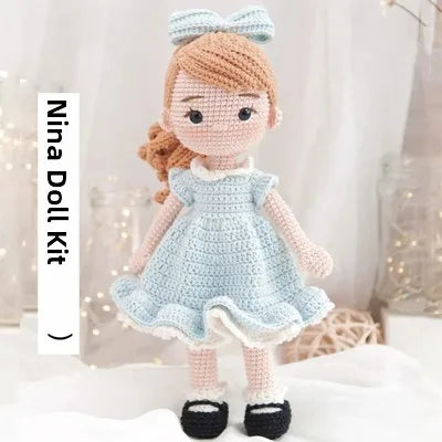 Adorable Unicorn Girl DIY Crochet Kit Katie Doll Material Bundle Magic Yarn Ball Cute Decoration Handcrafted Cotton Wool