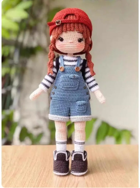 Crochet Kit Gril DIY Doll Crocheting Kits Amigurumi Knitting Kits Craft Toy Handmake Kits with Yarn Accessories Pattern
