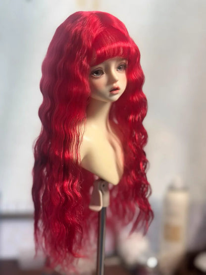 Handmade 1/3-1/6 Mohair Doll Wigs Dollhouse Vintage Curly/Ombre Bangs/Semi-Updo Luxury Photoshoot Ready BJD Accessories
