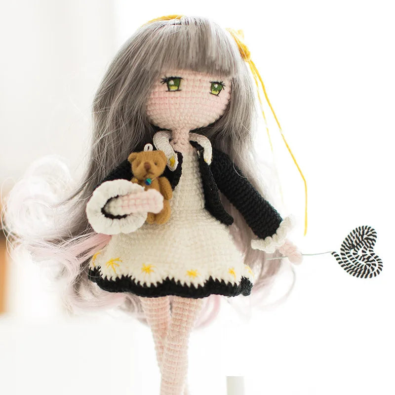 Susan's Family  Crochet Dolls MORA MOMO DIY Material Package Crochet Wool Doll Knitting Kit Handmade Gift
